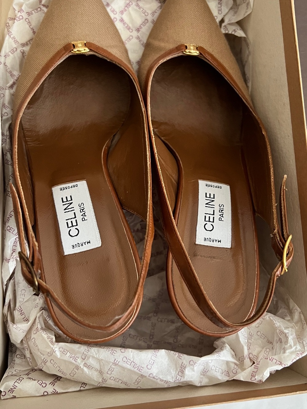 Celine Slingback Slip On Pumps - Picture 2 of 8